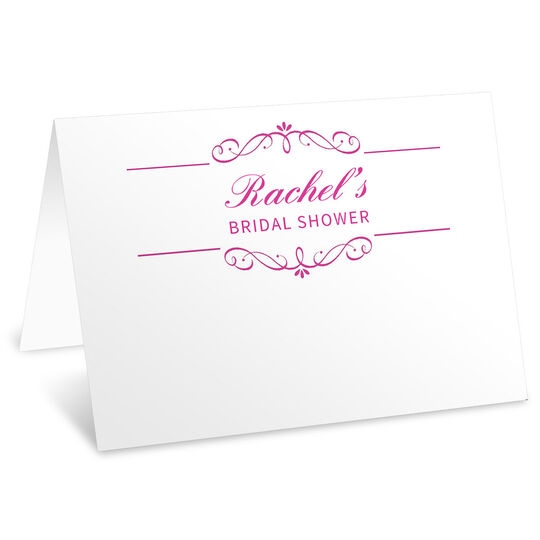 Elegant Scroll Folded Place Cards